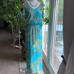 Chico's Sienna Paisley Maxi Dress Sz 1 NEW WITH TAG
